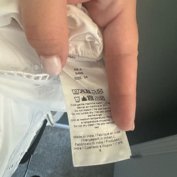 GANNI Broderie Anglaise Cotton Blouse Size 34 (X Small) - Picture 7 of 7